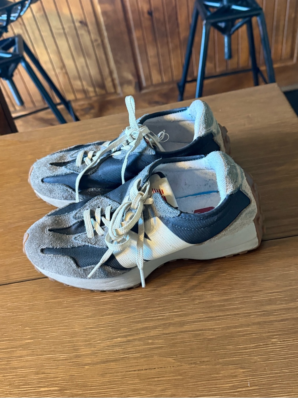 New Balance Women’s Athletic Sneakers in Gray, Navy and Cream